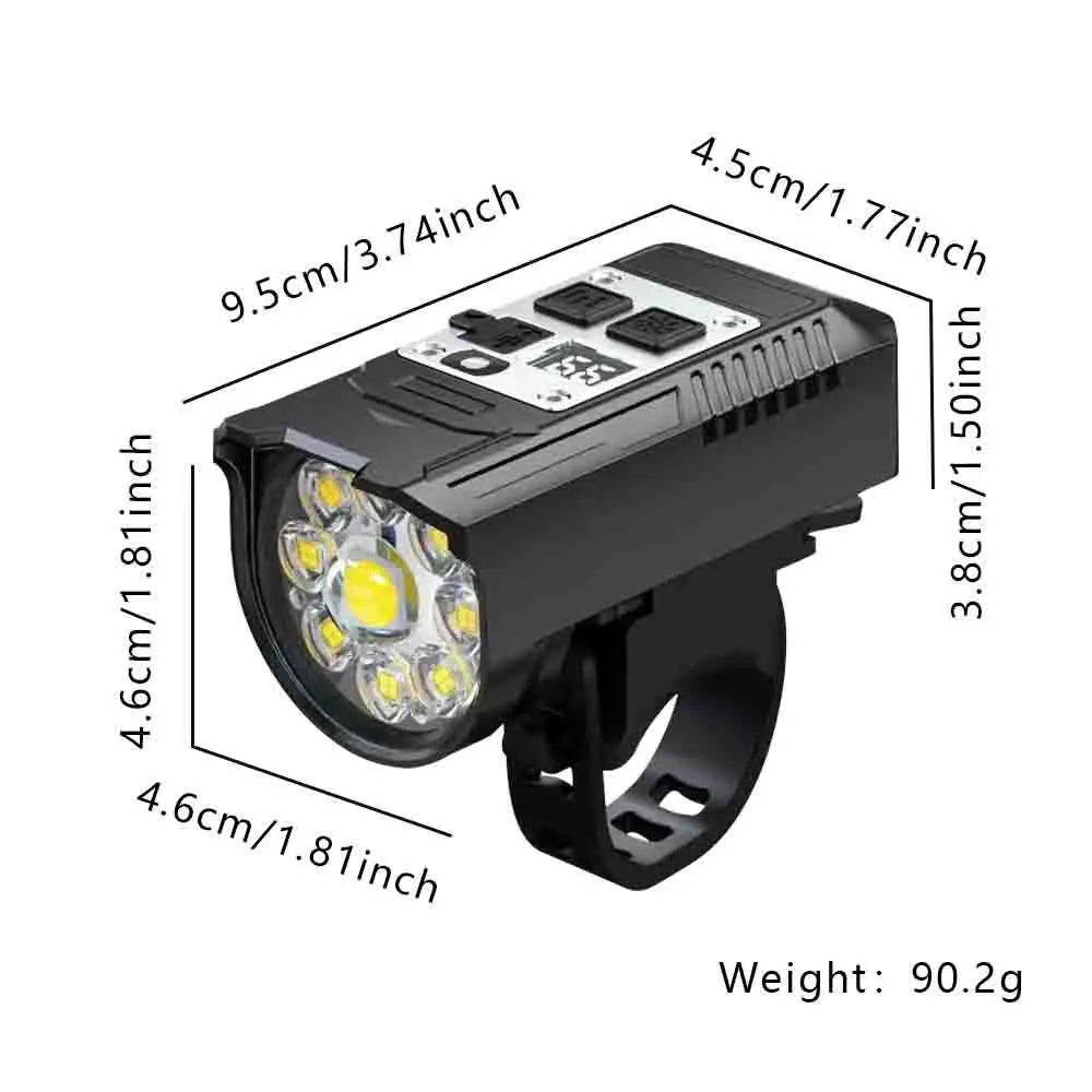 9-LED Smart Bike Front Light (USB-C Rechargeable)