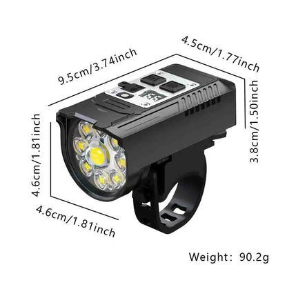 9-LED Smart Bike Front Light (USB-C Rechargeable)