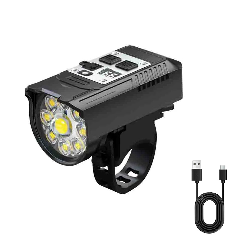 9-LED Smart Bike Front Light (USB-C Rechargeable)