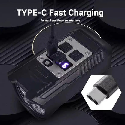 9-LED Smart Bike Front Light (USB-C Rechargeable)