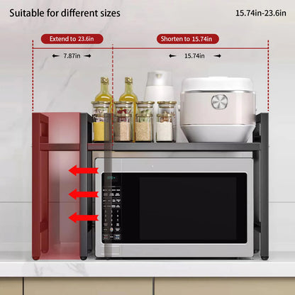 Expandable Microwave Shelf Organizer (42–64cm)