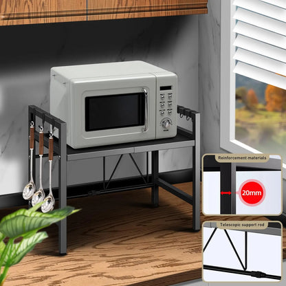 Expandable Microwave Shelf Organizer (42–64cm)