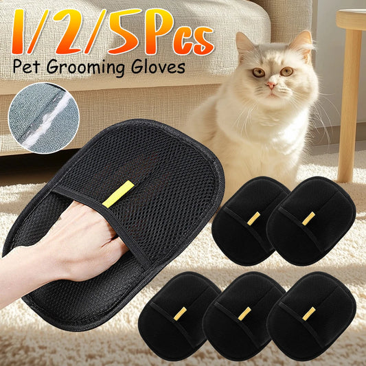 Pet Grooming Hair Remover Gloves
