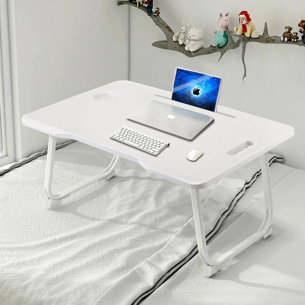Folding Laptop Bed Desk with Cup Holder